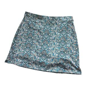 Peter Millar Womens Skort Paisley Performance Pickleball Golf Skirt L UPF 50+